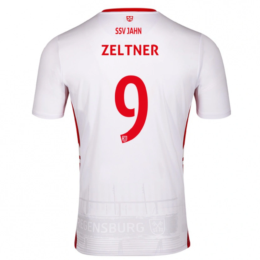 Danxen Børn Milan Zeltner #9 Hvid Rød Hjemmebane Spillertrøjer 2025/26 Trøje T-Shirt