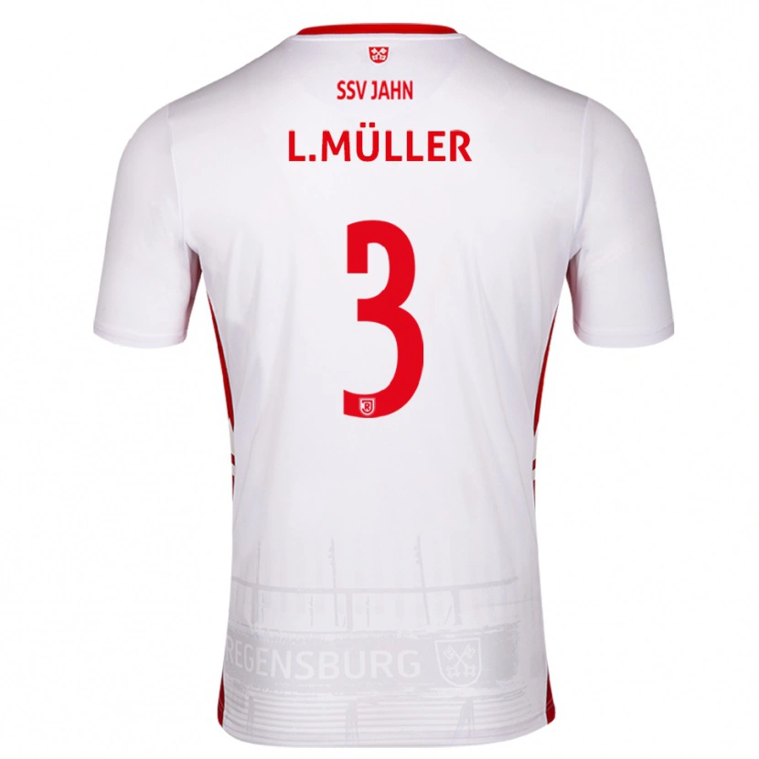 Danxen Børn Lenny Müller #3 Hvid Rød Hjemmebane Spillertrøjer 2025/26 Trøje T-Shirt