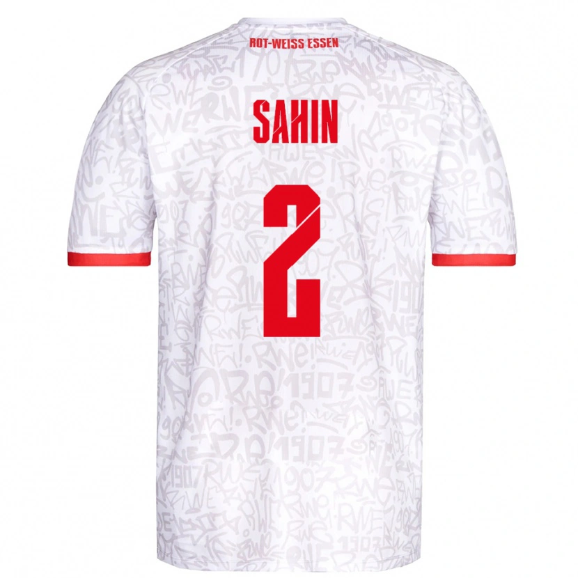 Danxen Børn Can Sahin #2 Hvid Rød Hjemmebane Spillertrøjer 2025/26 Trøje T-Shirt