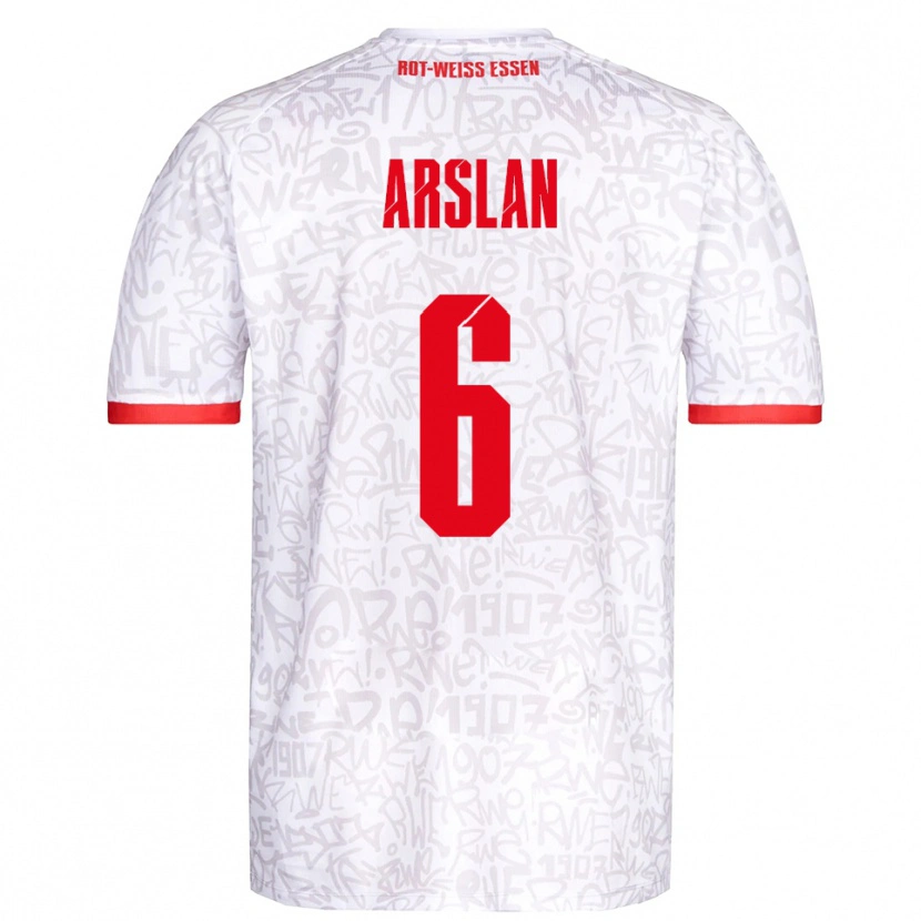 Danxen Børn Ahmet Arslan #6 Hvid Rød Hjemmebane Spillertrøjer 2025/26 Trøje T-Shirt