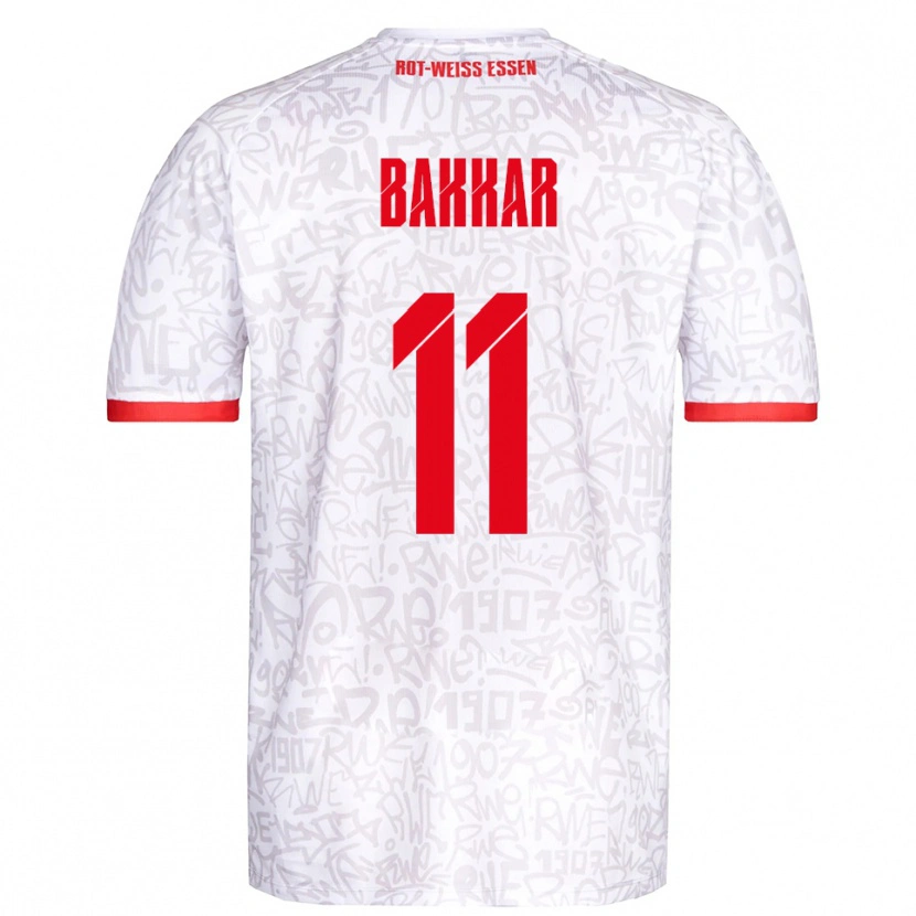 Danxen Børn Baraa Bakkar #11 Hvid Rød Hjemmebane Spillertrøjer 2025/26 Trøje T-Shirt