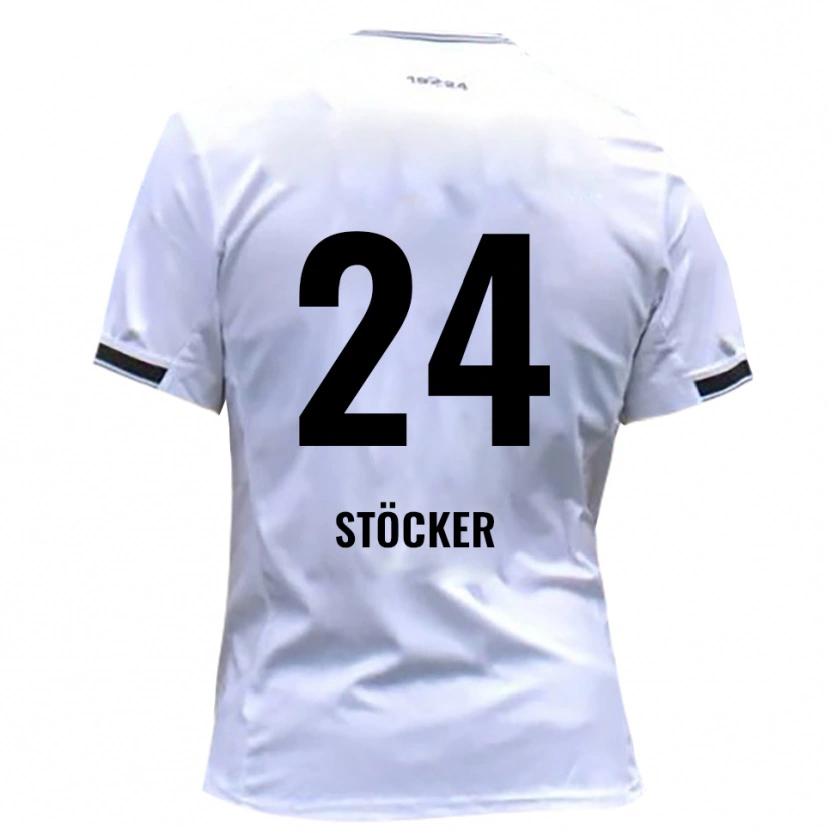 Danxen Børn Michel Stöcker #24 Hvid Rød Hjemmebane Spillertrøjer 2025/26 Trøje T-Shirt