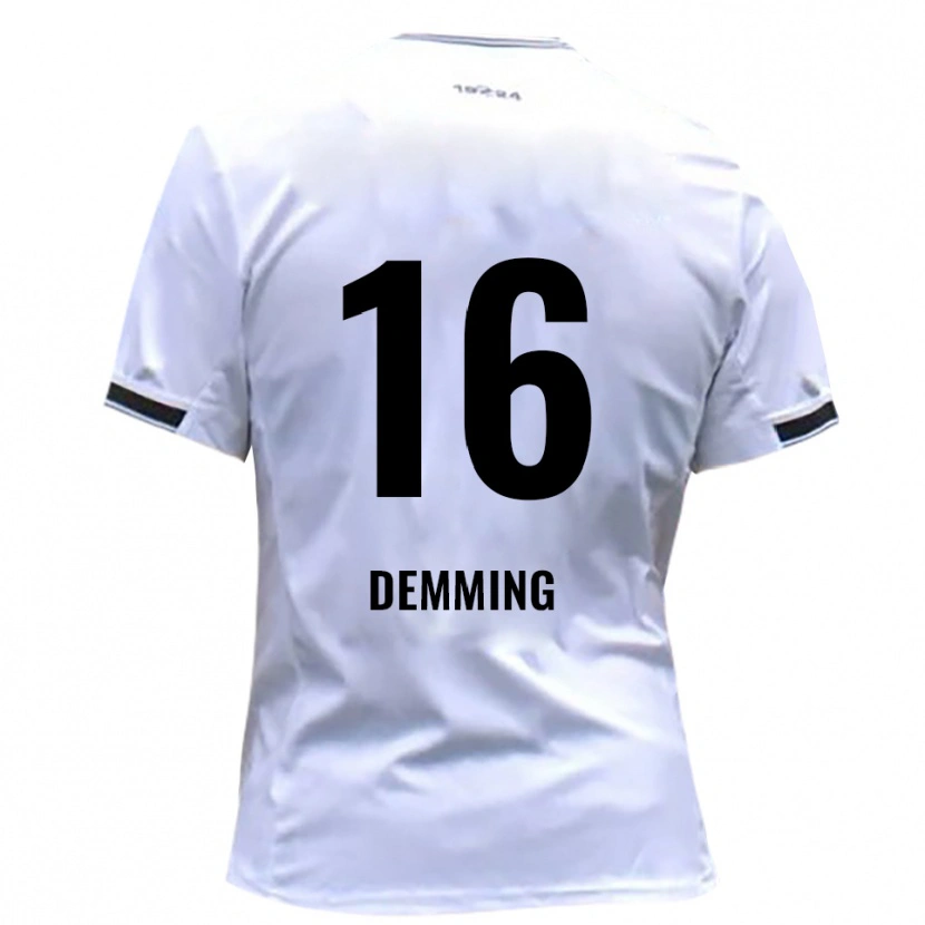 Danxen Børn Lukas Demming #16 Hvid Rød Hjemmebane Spillertrøjer 2025/26 Trøje T-Shirt