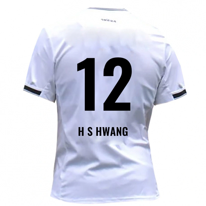 Danxen Børn Seung-Ho Hwang #12 Hvid Rød Hjemmebane Spillertrøjer 2025/26 Trøje T-Shirt