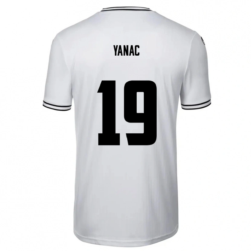 Danxen Børn Kaan Yanac #19 Hvid Sort Hjemmebane Spillertrøjer 2025/26 Trøje T-Shirt