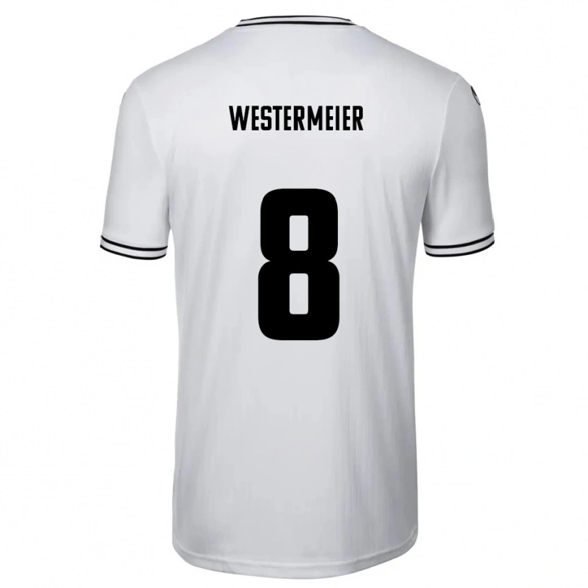 Danxen Børn Ben Westermeier #8 Hvid Sort Hjemmebane Spillertrøjer 2025/26 Trøje T-Shirt