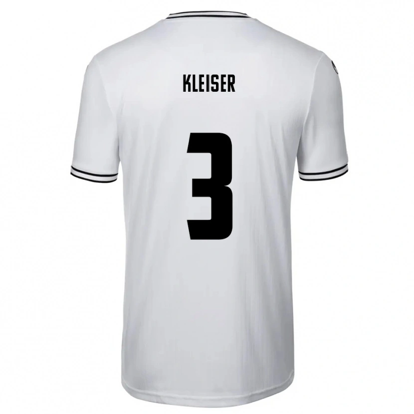 Danxen Børn Noah Kleiser #3 Hvid Sort Hjemmebane Spillertrøjer 2025/26 Trøje T-Shirt
