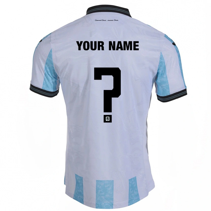 Danxen Børn Dit Navn #0 Hvid Himmelblå Hjemmebane Spillertrøjer 2025/26 Trøje T-Shirt