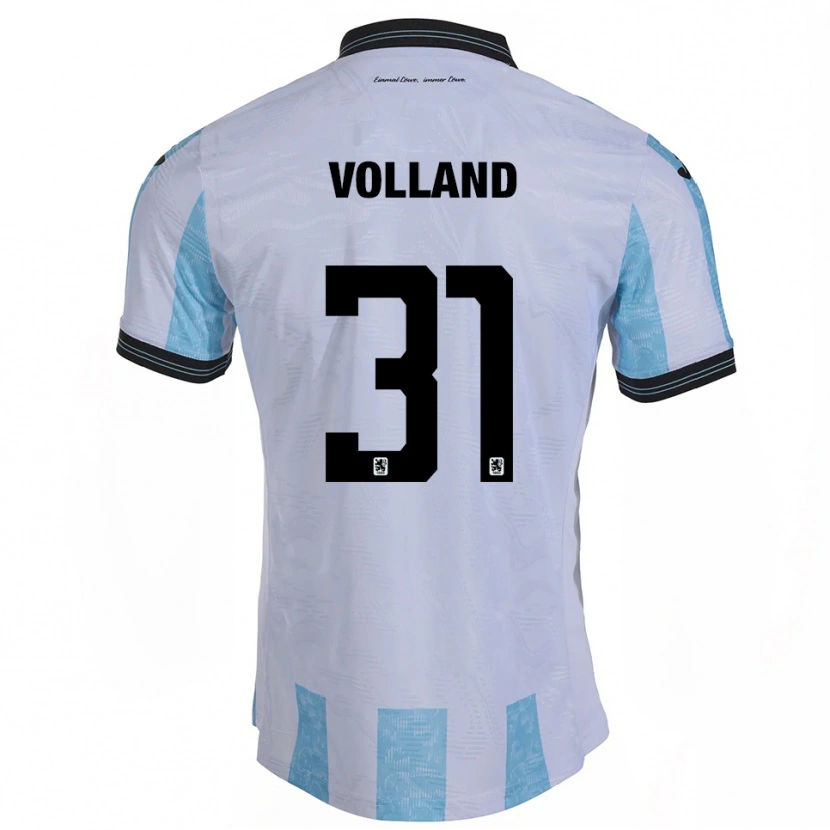 Danxen Børn Kevin Volland #31 Hvid Himmelblå Hjemmebane Spillertrøjer 2025/26 Trøje T-Shirt