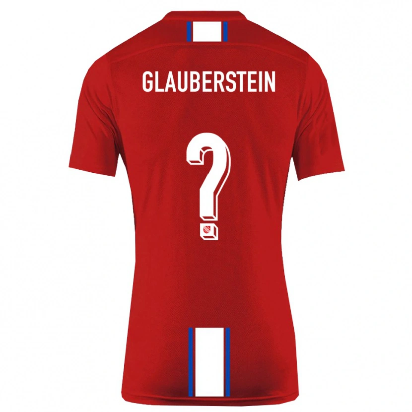 Danxen Børn Jonas Glauberstein #0 Rød Hvid Hjemmebane Spillertrøjer 2025/26 Trøje T-Shirt