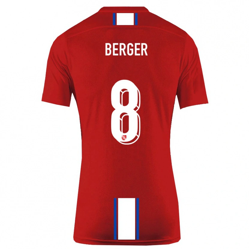 Danxen Børn Johann Berger #8 Rød Hvid Hjemmebane Spillertrøjer 2025/26 Trøje T-Shirt