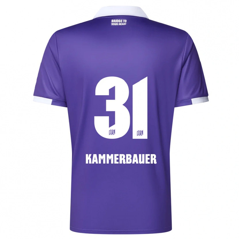 Danxen Børn Patrick Kammerbauer #31 Lilla Hvid Hjemmebane Spillertrøjer 2025/26 Trøje T-Shirt