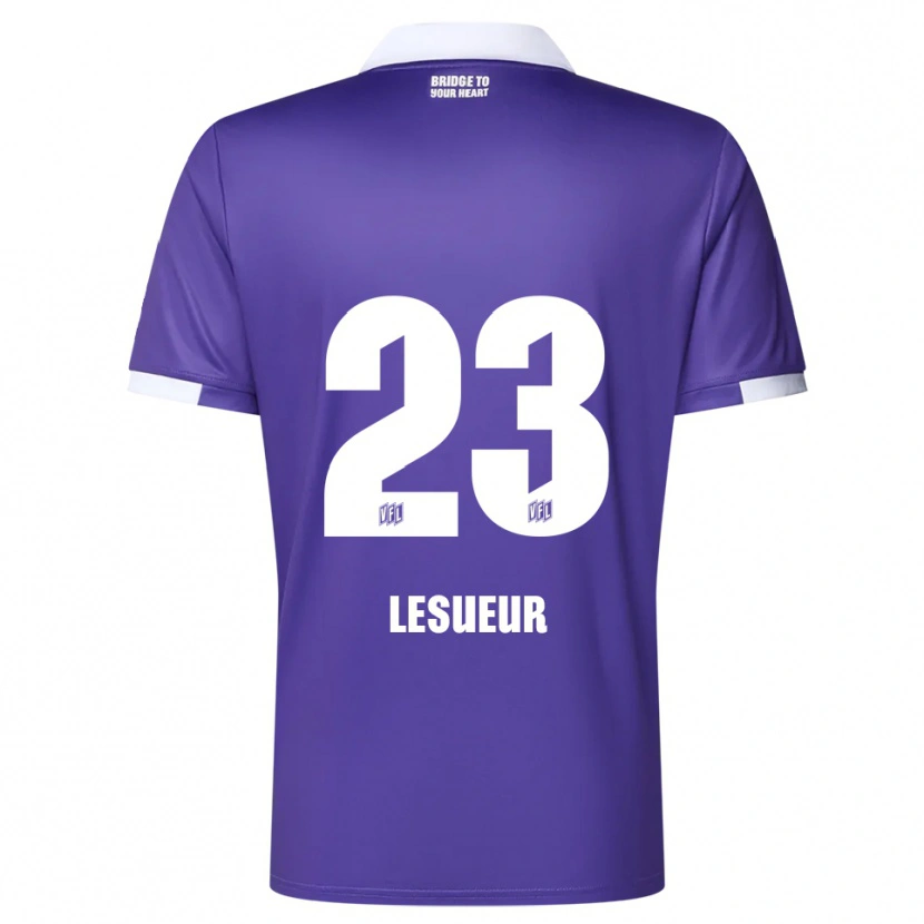 Danxen Børn Tony Lesueur #23 Lilla Hvid Hjemmebane Spillertrøjer 2025/26 Trøje T-Shirt