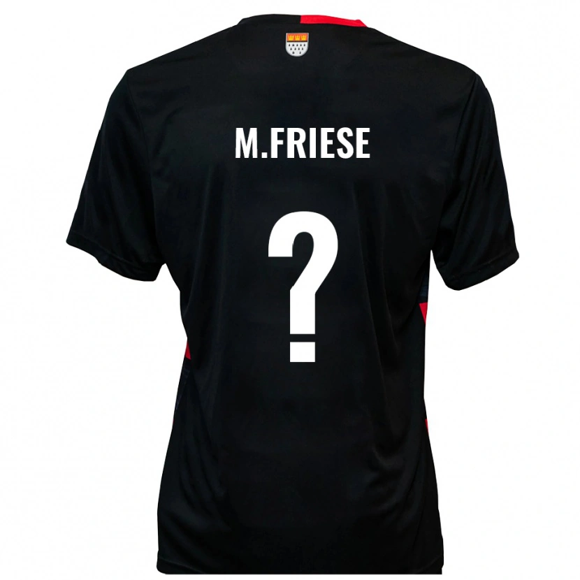 Danxen Børn Lara Maria Friese #0 Sort Rød Hjemmebane Spillertrøjer 2025/26 Trøje T-Shirt