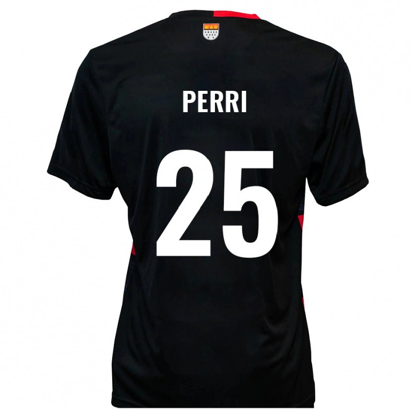 Danxen Børn Diego Perri #25 Sort Rød Hjemmebane Spillertrøjer 2025/26 Trøje T-Shirt