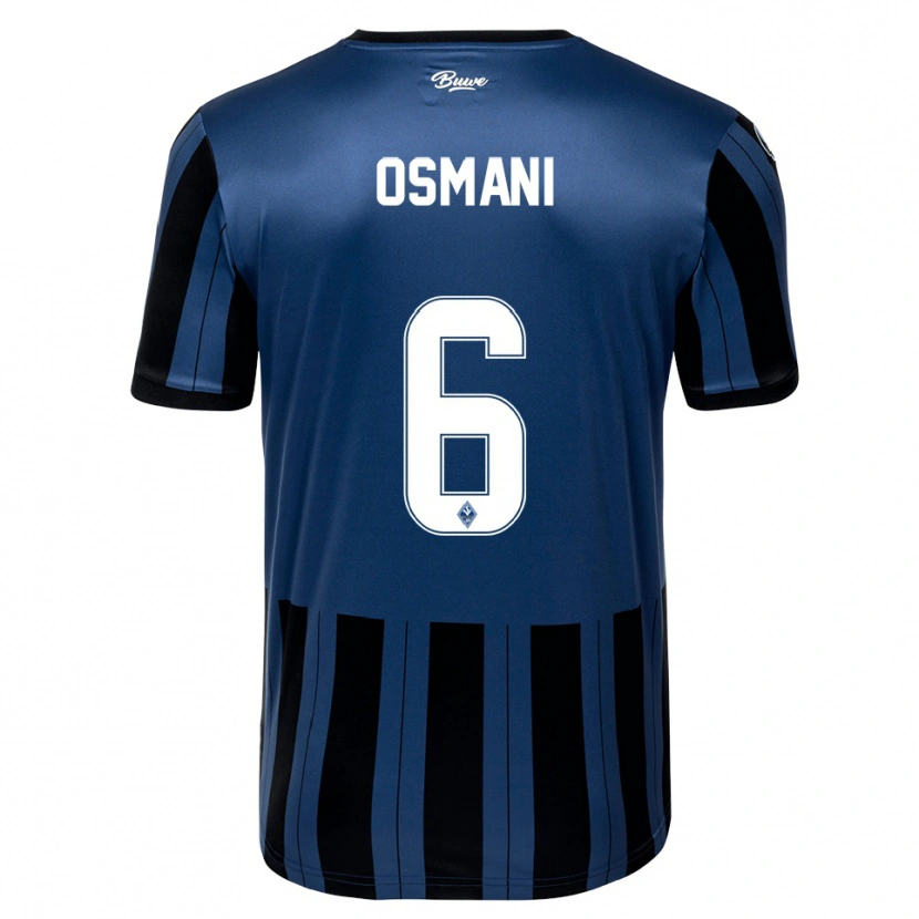 Danxen Børn Samir Osmani #6 Blå Grå Sort Hjemmebane Spillertrøjer 2025/26 Trøje T-Shirt