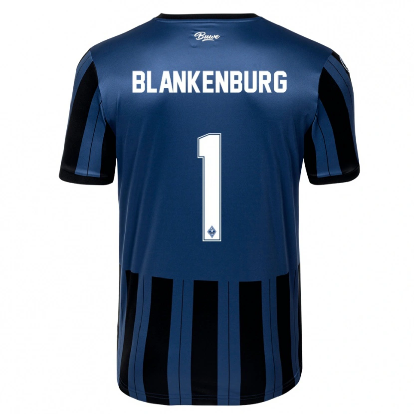 Danxen Børn Luca Blankenburg #1 Blå Grå Sort Hjemmebane Spillertrøjer 2025/26 Trøje T-Shirt
