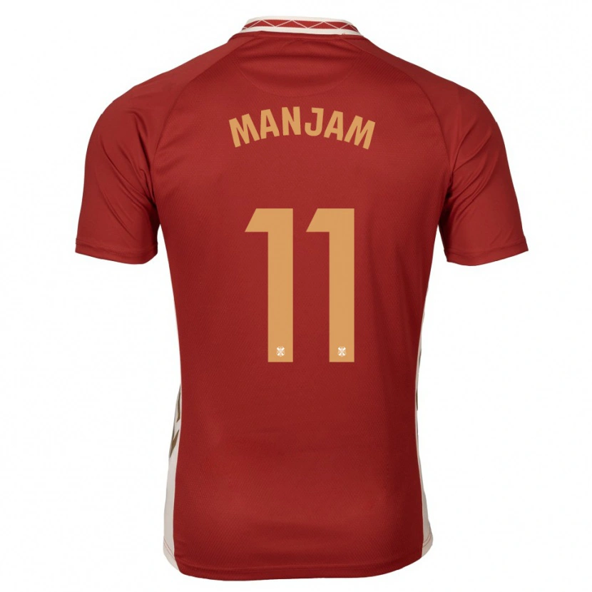 Danxen Børn Alassan Manjam #11 Burgundy Guld Udebane Spillertrøjer 2025/26 Trøje T-Shirt