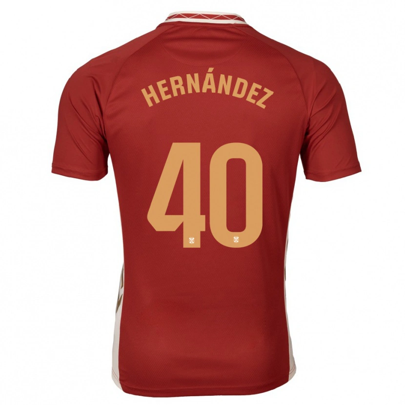 Danxen Børn Christian Hernández #40 Burgundy Guld Udebane Spillertrøjer 2025/26 Trøje T-Shirt