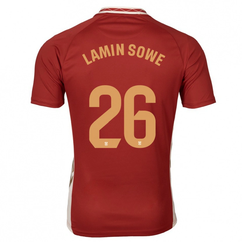 Danxen Børn Ba Lamin Sowe #26 Burgundy Guld Udebane Spillertrøjer 2025/26 Trøje T-Shirt