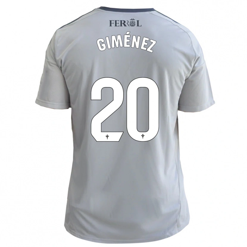 Danxen Børn Álvaro Giménez #20 Grå Sølv Udebane Spillertrøjer 2025/26 Trøje T-Shirt