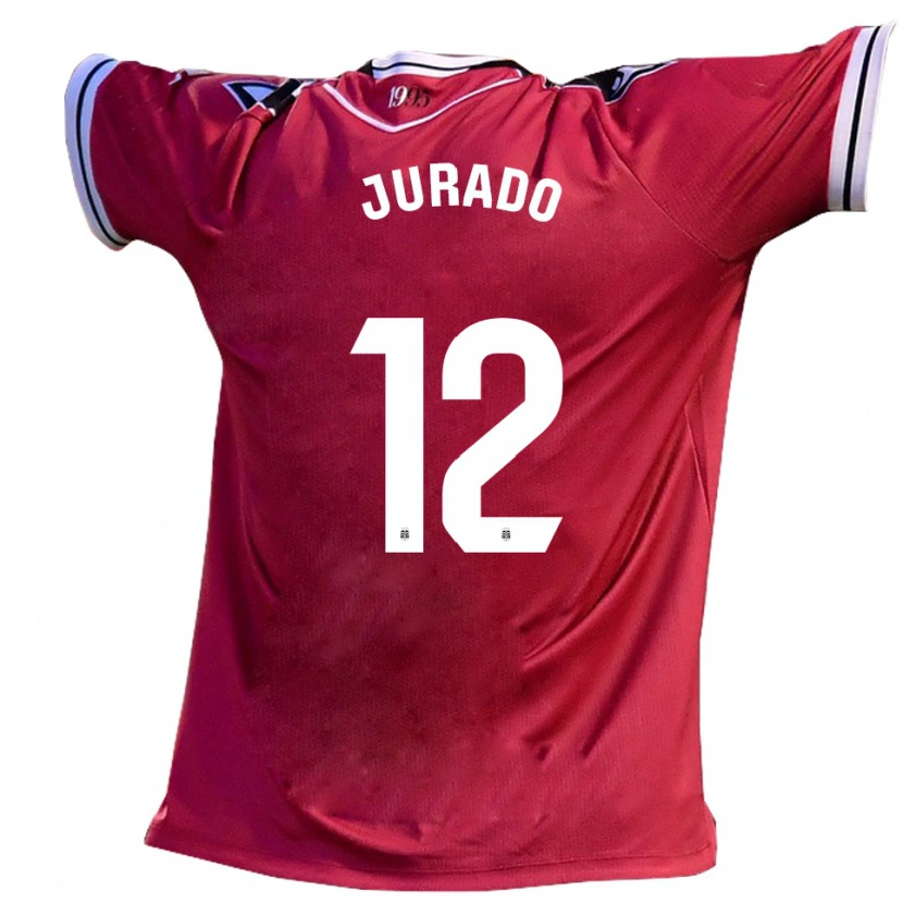 Danxen Børn Marc Jurado #12 Burgundy Sort Udebane Spillertrøjer 2025/26 Trøje T-Shirt