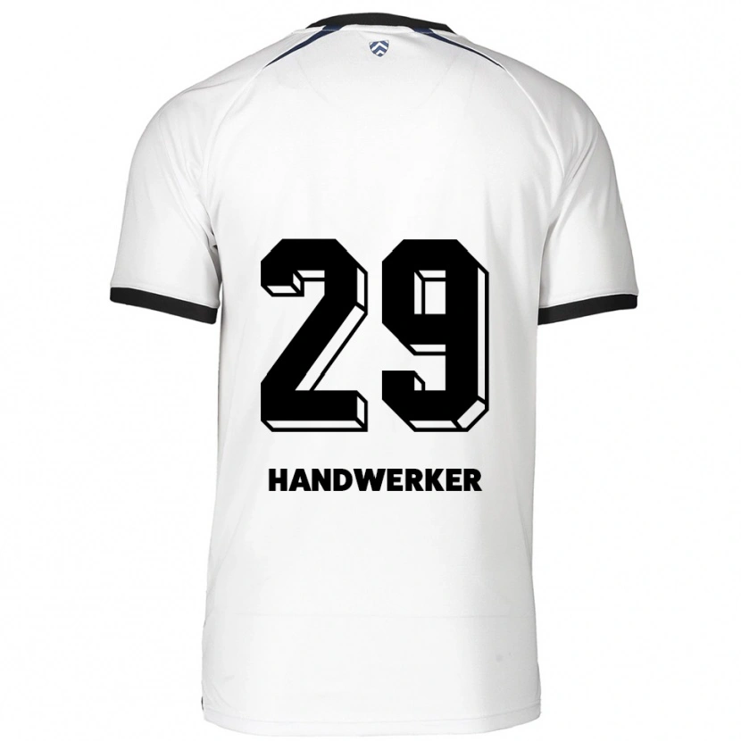 Danxen Børn Tim Handwerker #29 Hvid Sort Udebane Spillertrøjer 2025/26 Trøje T-Shirt