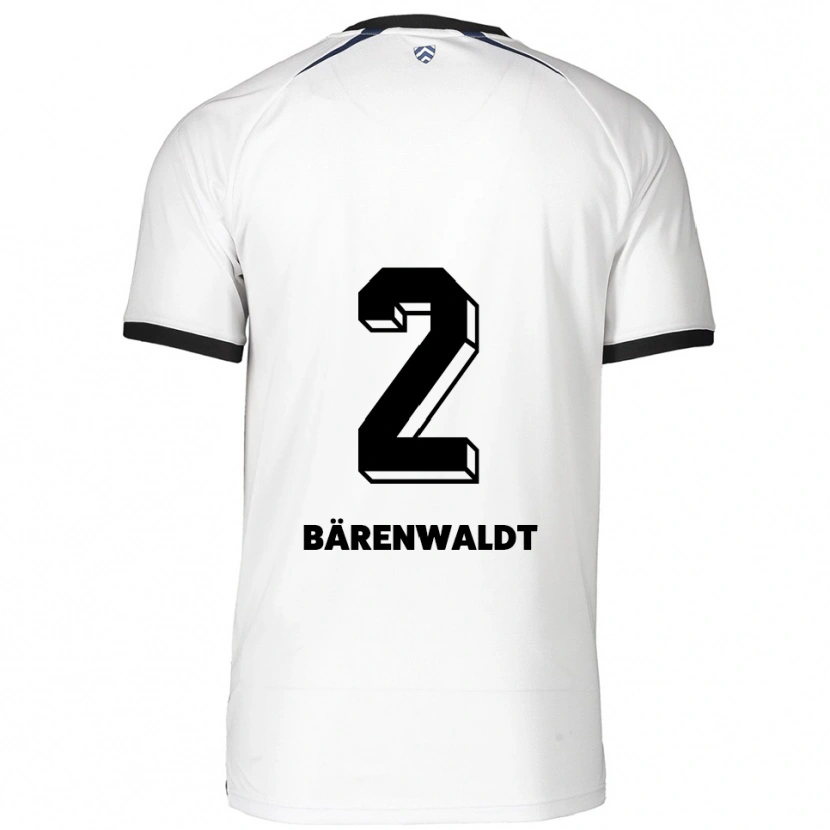 Danxen Børn Tim Bärenwaldt #2 Hvid Sort Udebane Spillertrøjer 2025/26 Trøje T-Shirt