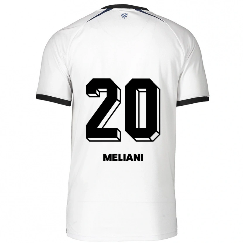 Danxen Børn Rim Meliani #20 Hvid Sort Udebane Spillertrøjer 2025/26 Trøje T-Shirt