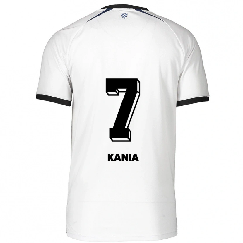 Danxen Børn Julian Kania #7 Hvid Sort Udebane Spillertrøjer 2025/26 Trøje T-Shirt