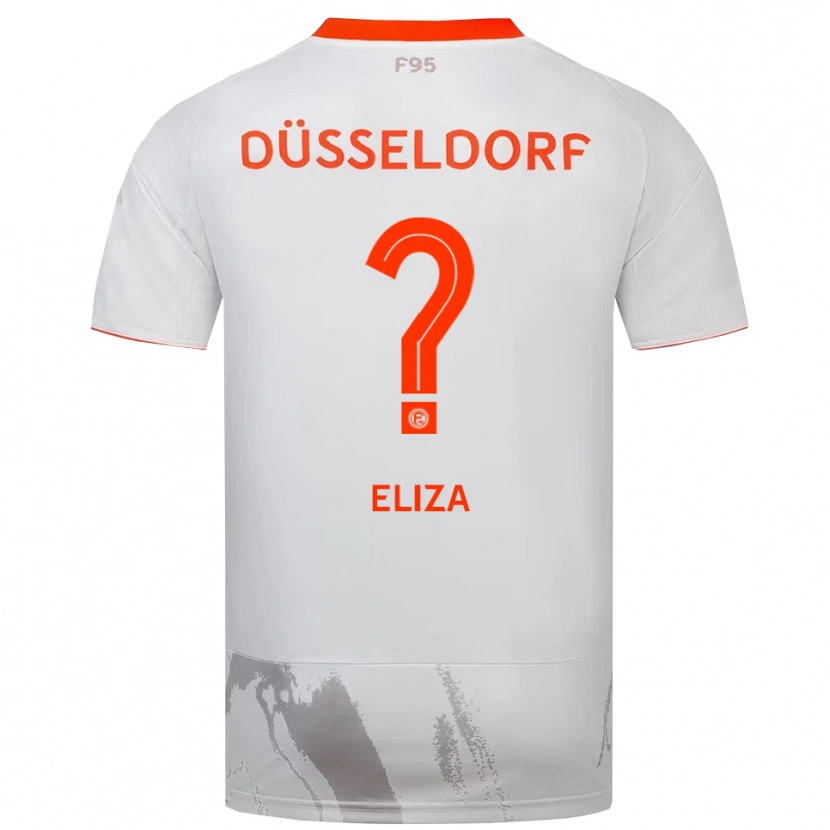 Danxen Børn Eliza Bivolaku #0 Hvid Orange Udebane Spillertrøjer 2025/26 Trøje T-Shirt
