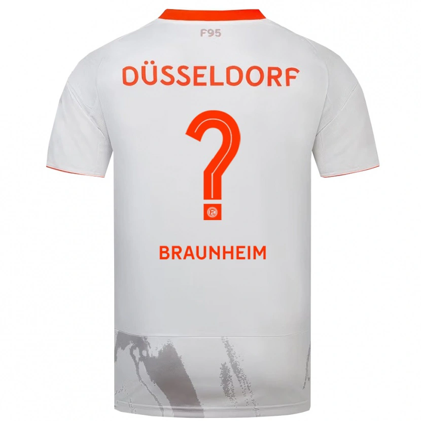 Danxen Børn Sara Braunheim #0 Hvid Orange Udebane Spillertrøjer 2025/26 Trøje T-Shirt
