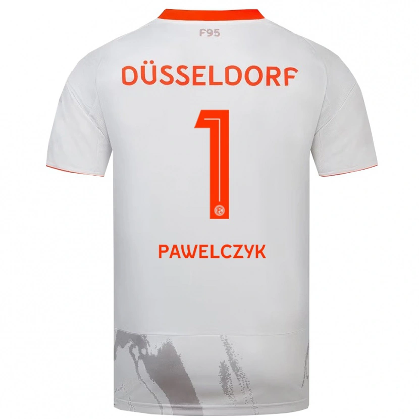 Danxen Børn Tobias Pawelczyk #1 Hvid Orange Udebane Spillertrøjer 2025/26 Trøje T-Shirt