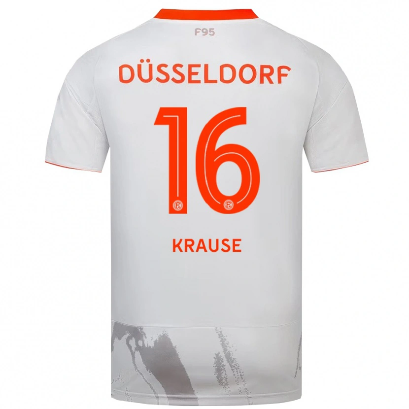 Danxen Børn Arno Krause #16 Hvid Orange Udebane Spillertrøjer 2025/26 Trøje T-Shirt