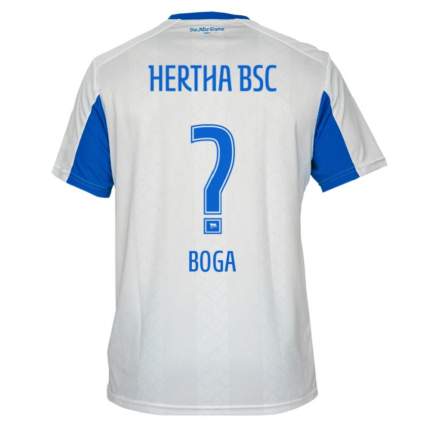 Danxen Børn Serkan Boga #0 Hvid Blå Udebane Spillertrøjer 2025/26 Trøje T-Shirt