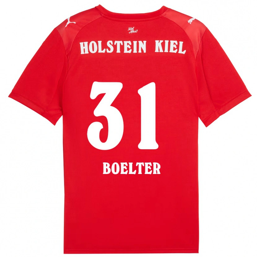 Danxen Børn Felix Boelter #31 Rød Blå Udebane Spillertrøjer 2025/26 Trøje T-Shirt