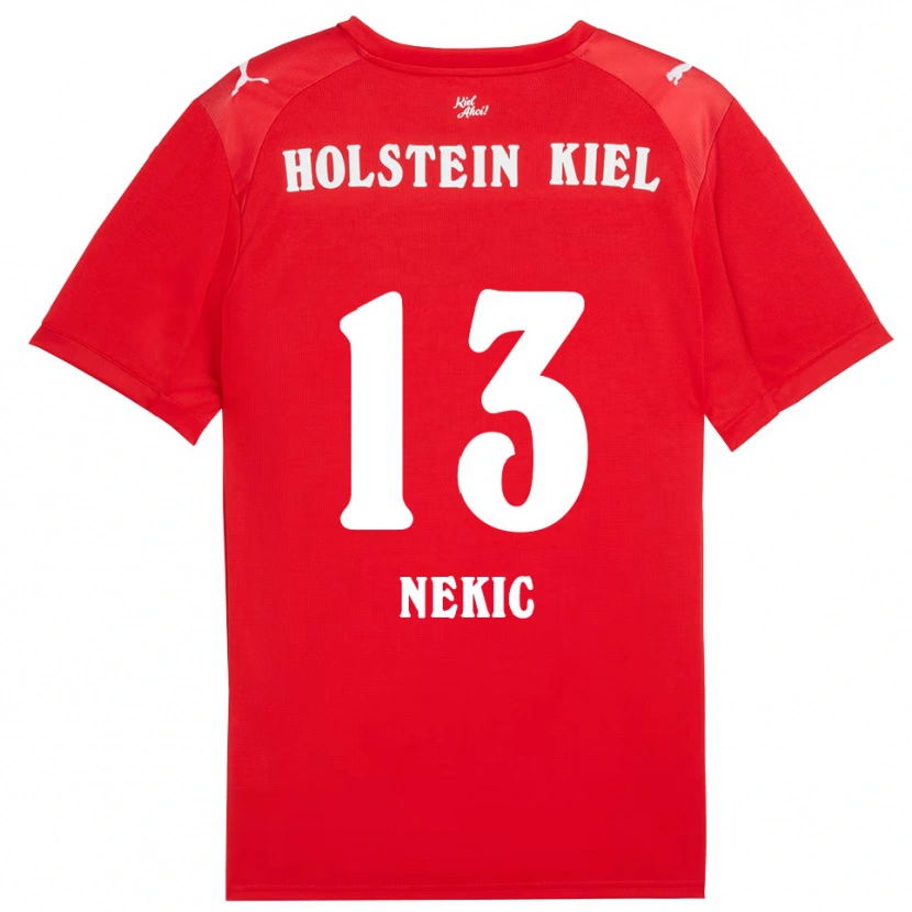 Danxen Børn Ivan Nekic #13 Rød Blå Udebane Spillertrøjer 2025/26 Trøje T-Shirt