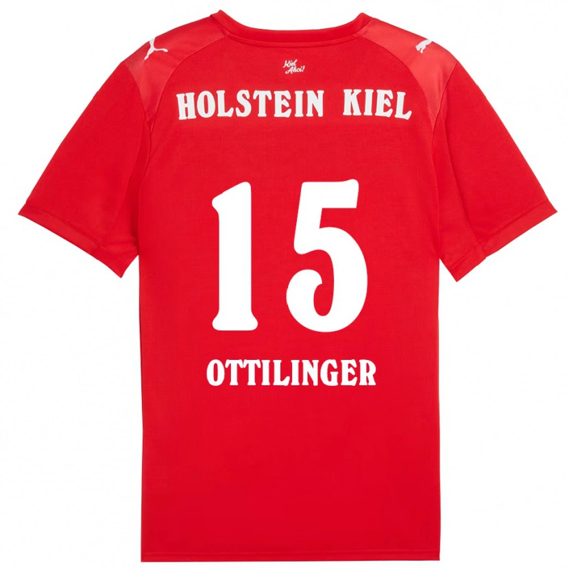 Danxen Børn Tim Ottilinger #15 Rød Blå Udebane Spillertrøjer 2025/26 Trøje T-Shirt