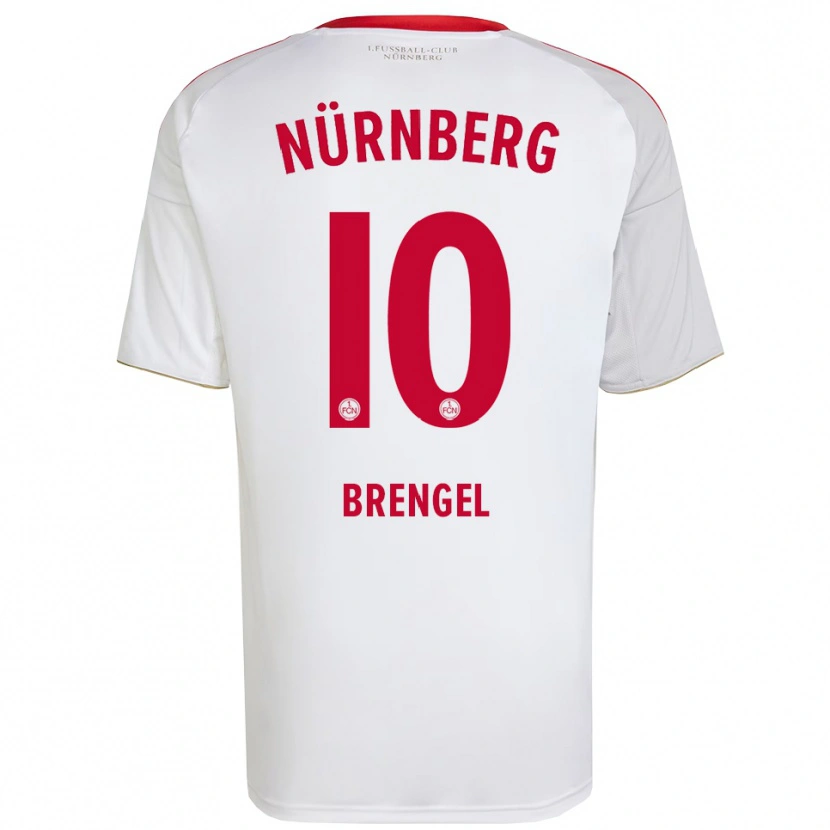 Danxen Børn Jonna Brengel #10 Hvid Rød Udebane Spillertrøjer 2025/26 Trøje T-Shirt