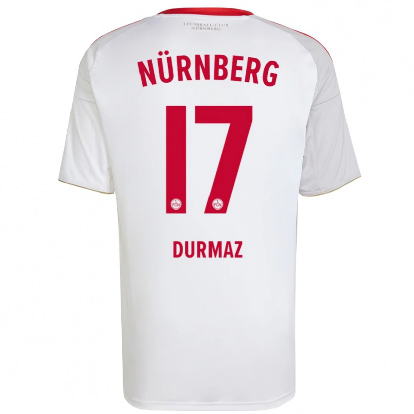Danxen Børn Enes Durmaz #17 Hvid Rød Udebane Spillertrøjer 2025/26 Trøje T-Shirt