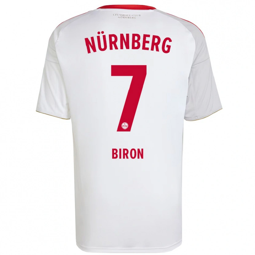 Danxen Børn Mickaël Biron #7 Hvid Rød Udebane Spillertrøjer 2025/26 Trøje T-Shirt