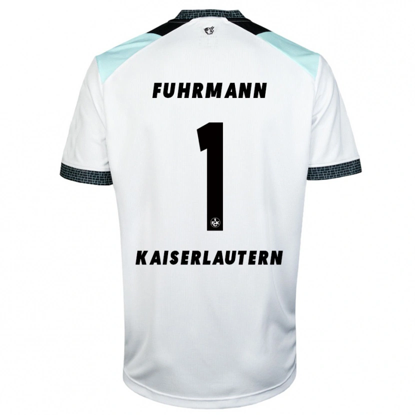 Danxen Børn Lasse Fuhrmann #1 Hvid Sort Udebane Spillertrøjer 2025/26 Trøje T-Shirt