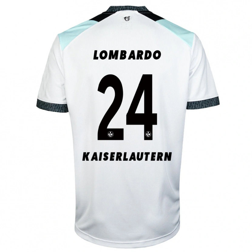 Danxen Børn Ben Lombardo #24 Hvid Sort Udebane Spillertrøjer 2025/26 Trøje T-Shirt