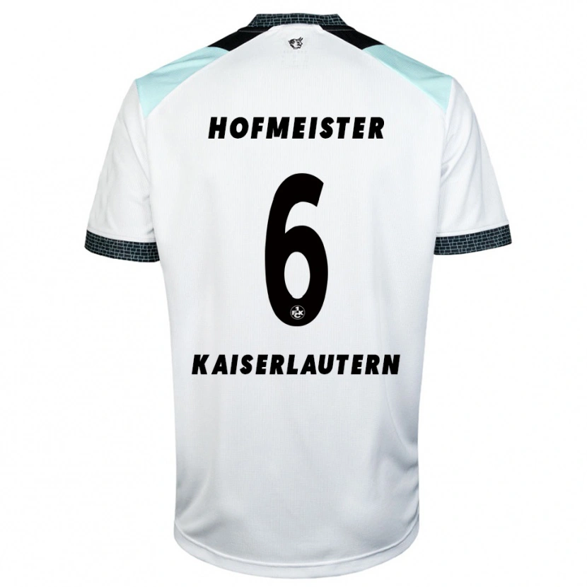 Danxen Børn Dion Hofmeister #6 Hvid Sort Udebane Spillertrøjer 2025/26 Trøje T-Shirt