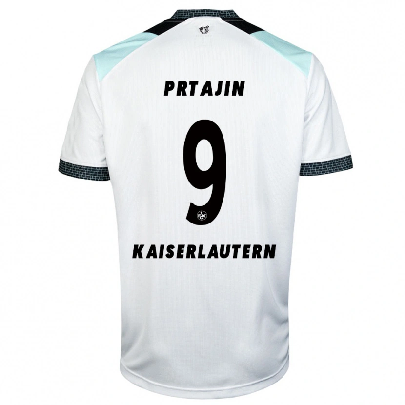 Danxen Børn Ivan Prtajin #9 Hvid Sort Udebane Spillertrøjer 2025/26 Trøje T-Shirt