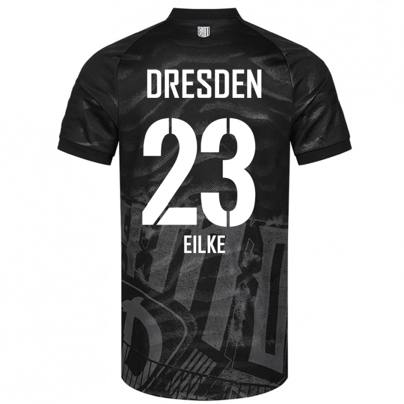 Danxen Børn Lennox Eilke #23 Sort Grå Udebane Spillertrøjer 2025/26 Trøje T-Shirt