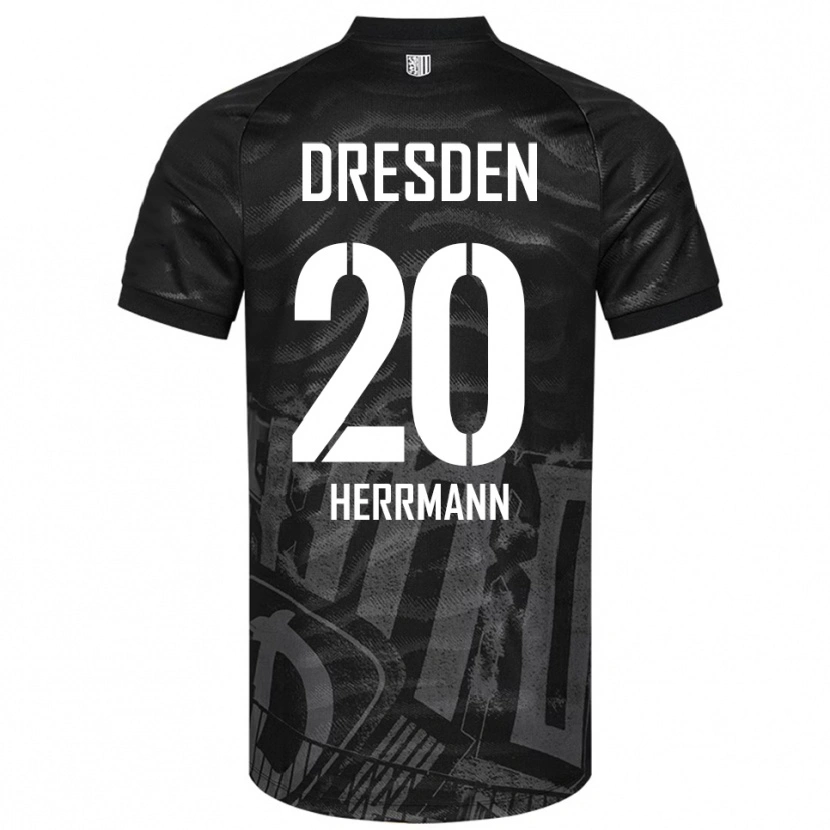 Danxen Børn Artur Herrmann #20 Sort Grå Udebane Spillertrøjer 2025/26 Trøje T-Shirt