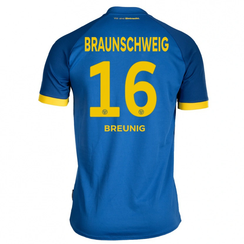 Danxen Børn Louis Breunig #16 Kongeblå Gul Udebane Spillertrøjer 2025/26 Trøje T-Shirt