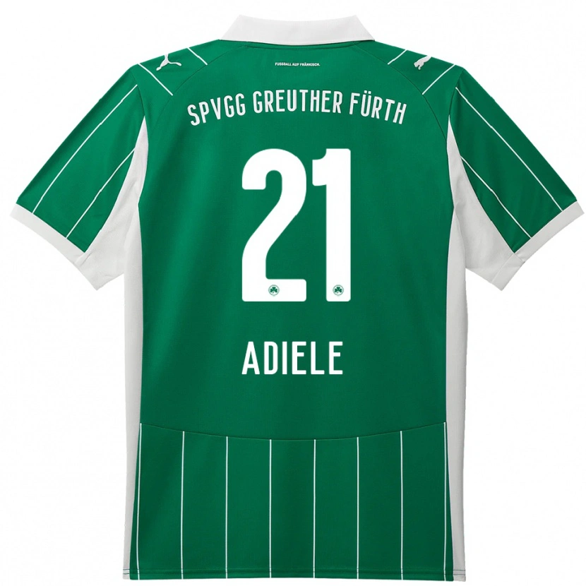 Danxen Børn Raphael Adiele #21 Grøn Hvid Udebane Spillertrøjer 2025/26 Trøje T-Shirt
