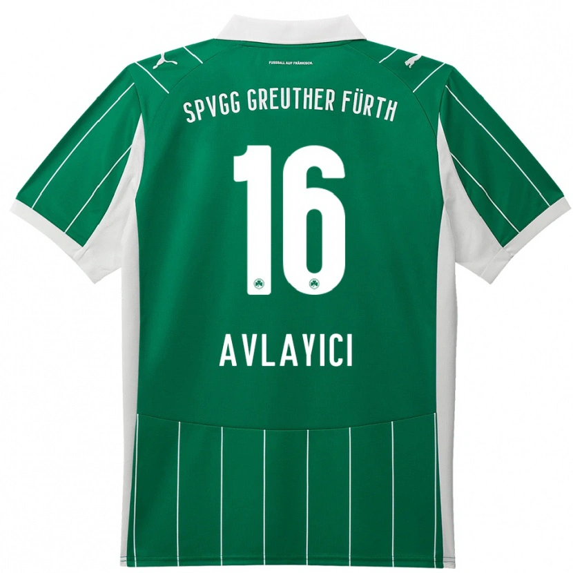 Danxen Børn Mehmet Avlayici #16 Grøn Hvid Udebane Spillertrøjer 2025/26 Trøje T-Shirt